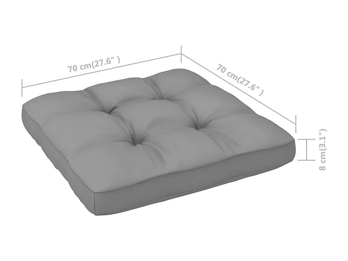 9 pcs conjunto lounge de jardim c/ almofadões pinho maciço