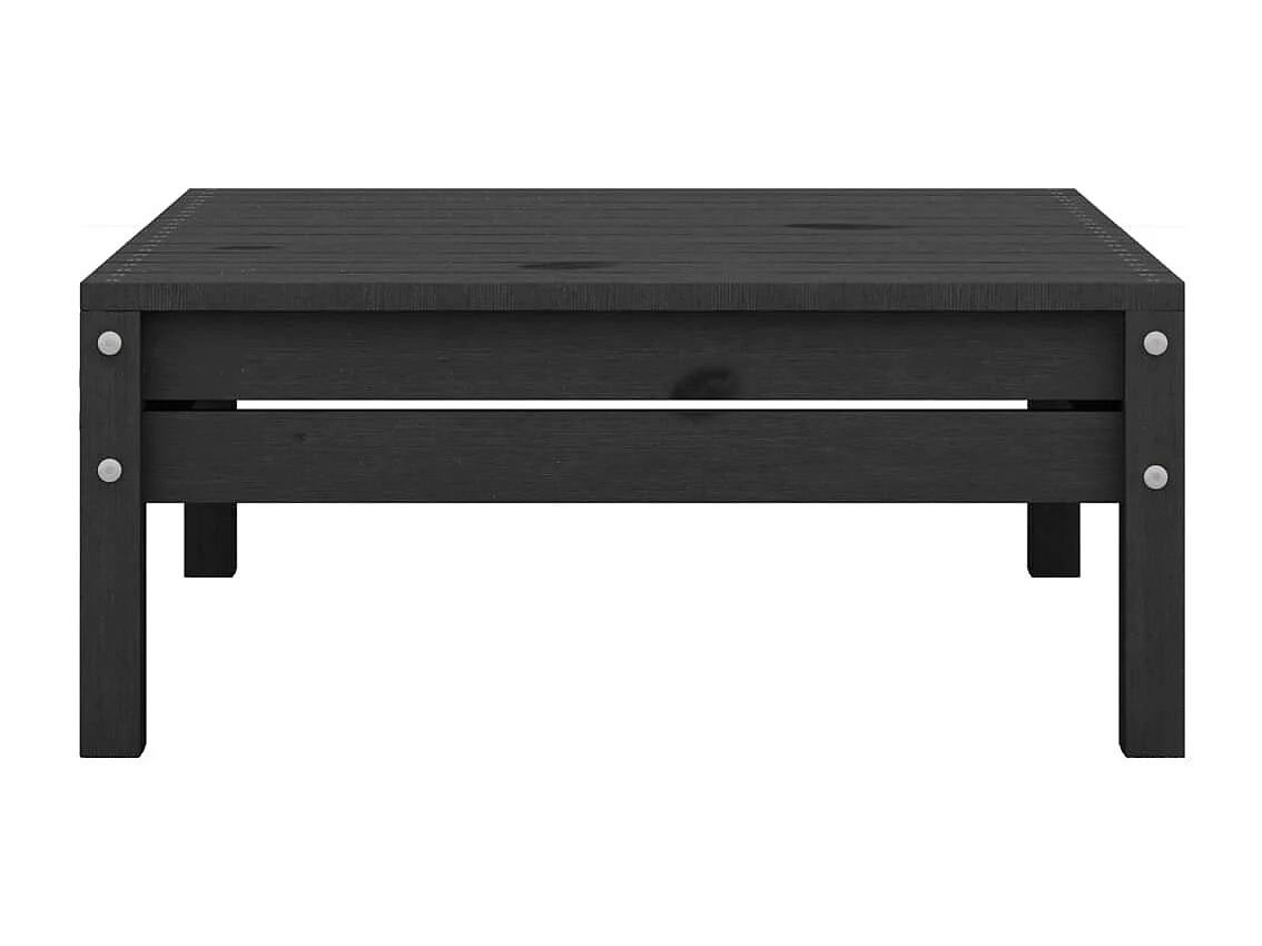 9 pcs conjunto lounge de jardim pinho maciço preto