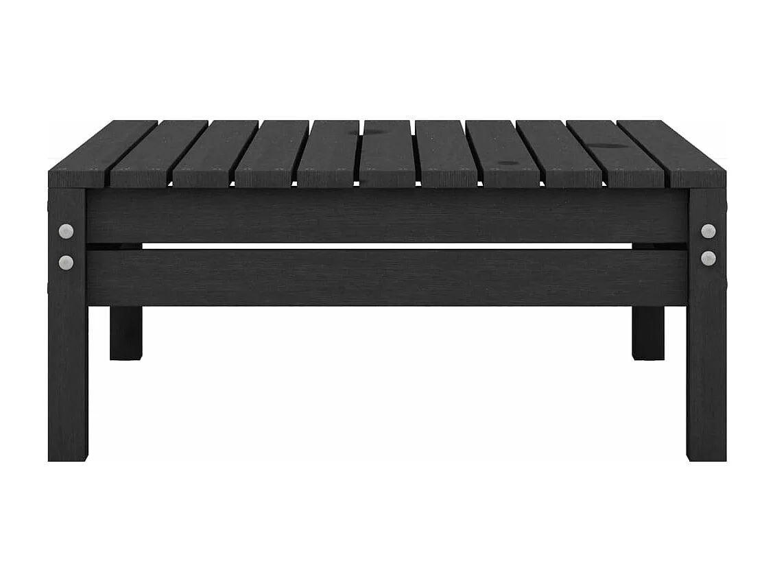 9 pcs conjunto lounge de jardim pinho maciço preto