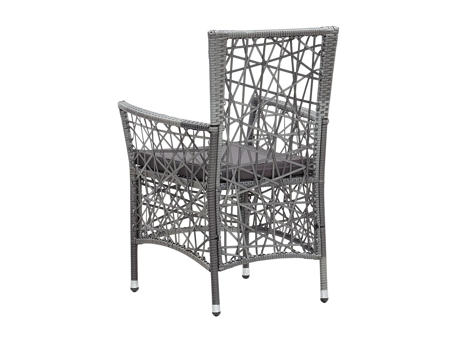 Ensemble à manger d'extérieur 9 pcs Résine tressée Gris