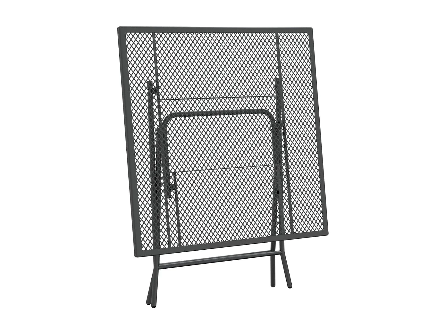 Ensemble à manger de jardin 3 pcs Maille Métal Anthracite