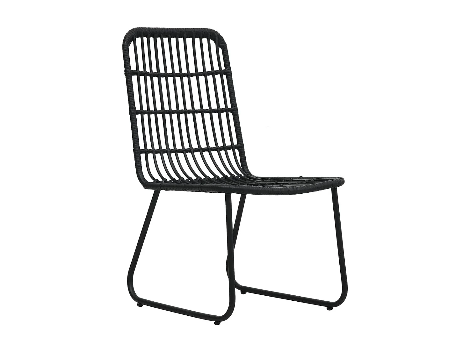 Ensemble à manger d'extérieur 5 pcs résine tressée et verre