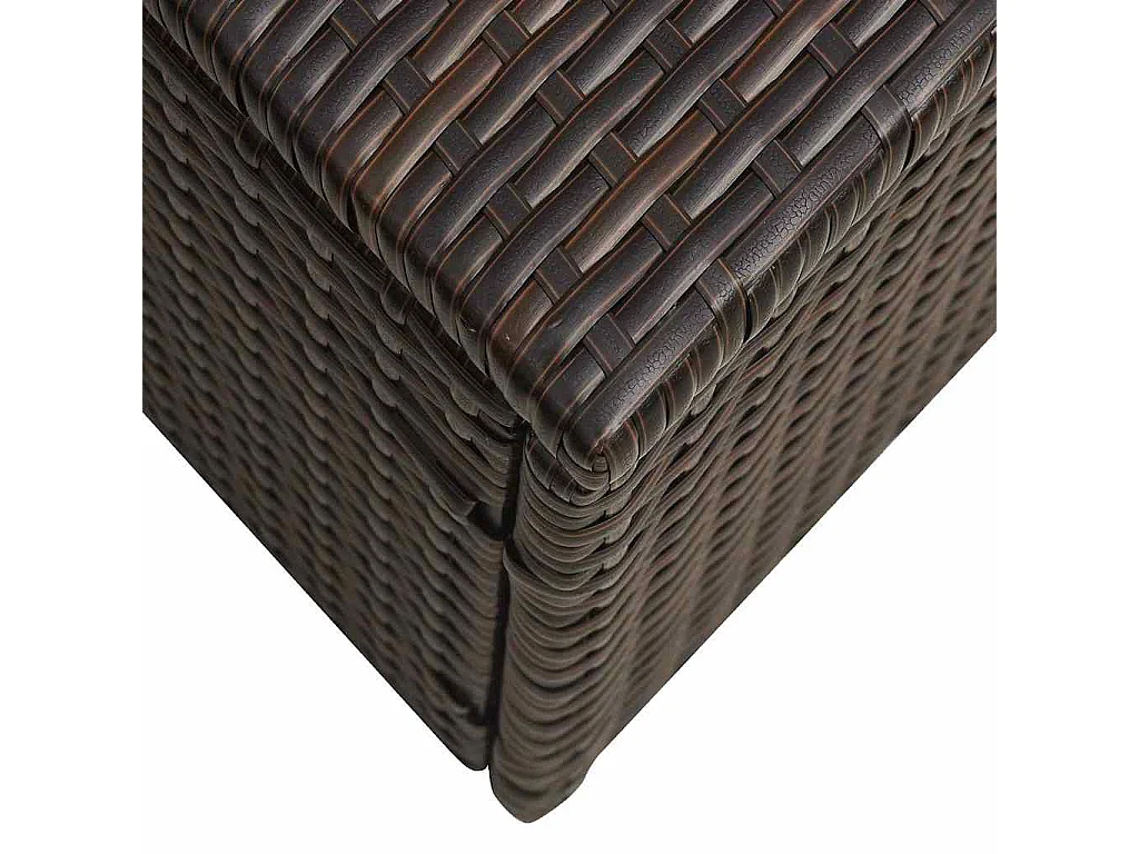 Salon de jardin 5 pcs avec coussins Résine tressée Marron