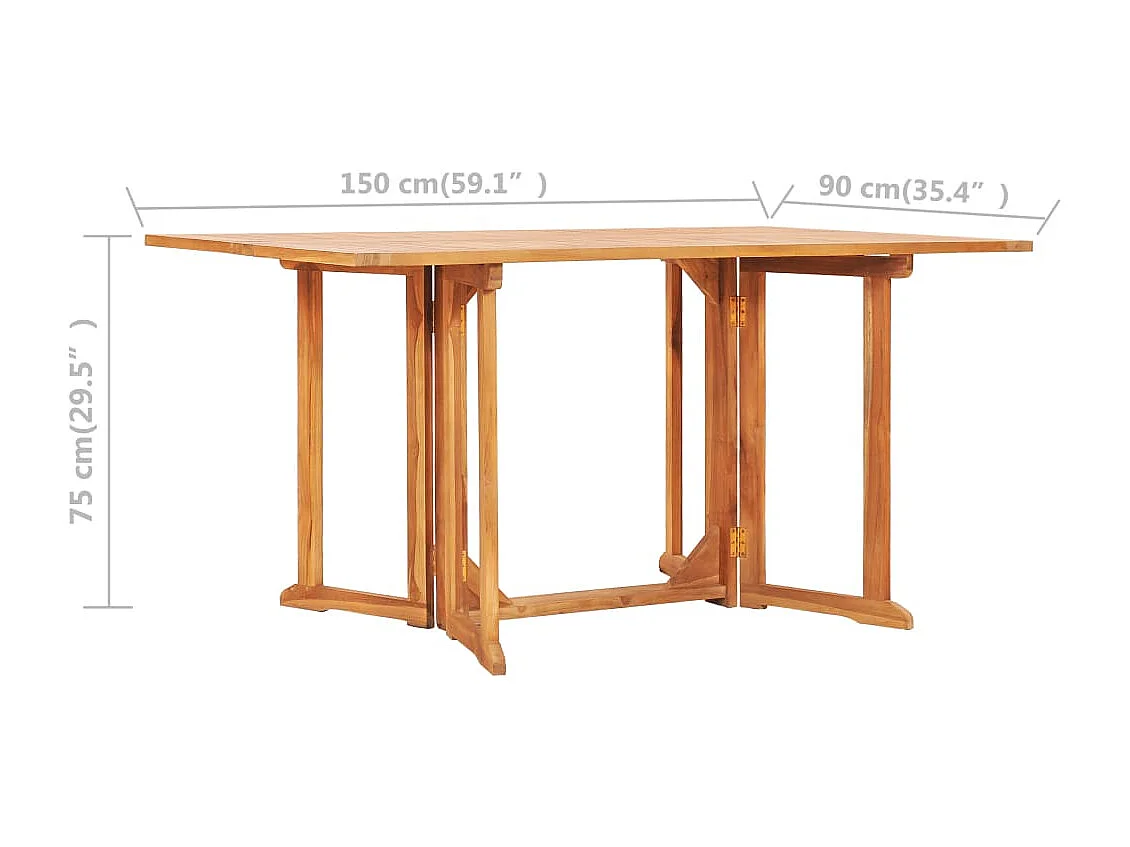 7 pcs conjunto jantar dobrável p/ exterior madeira teca maciça