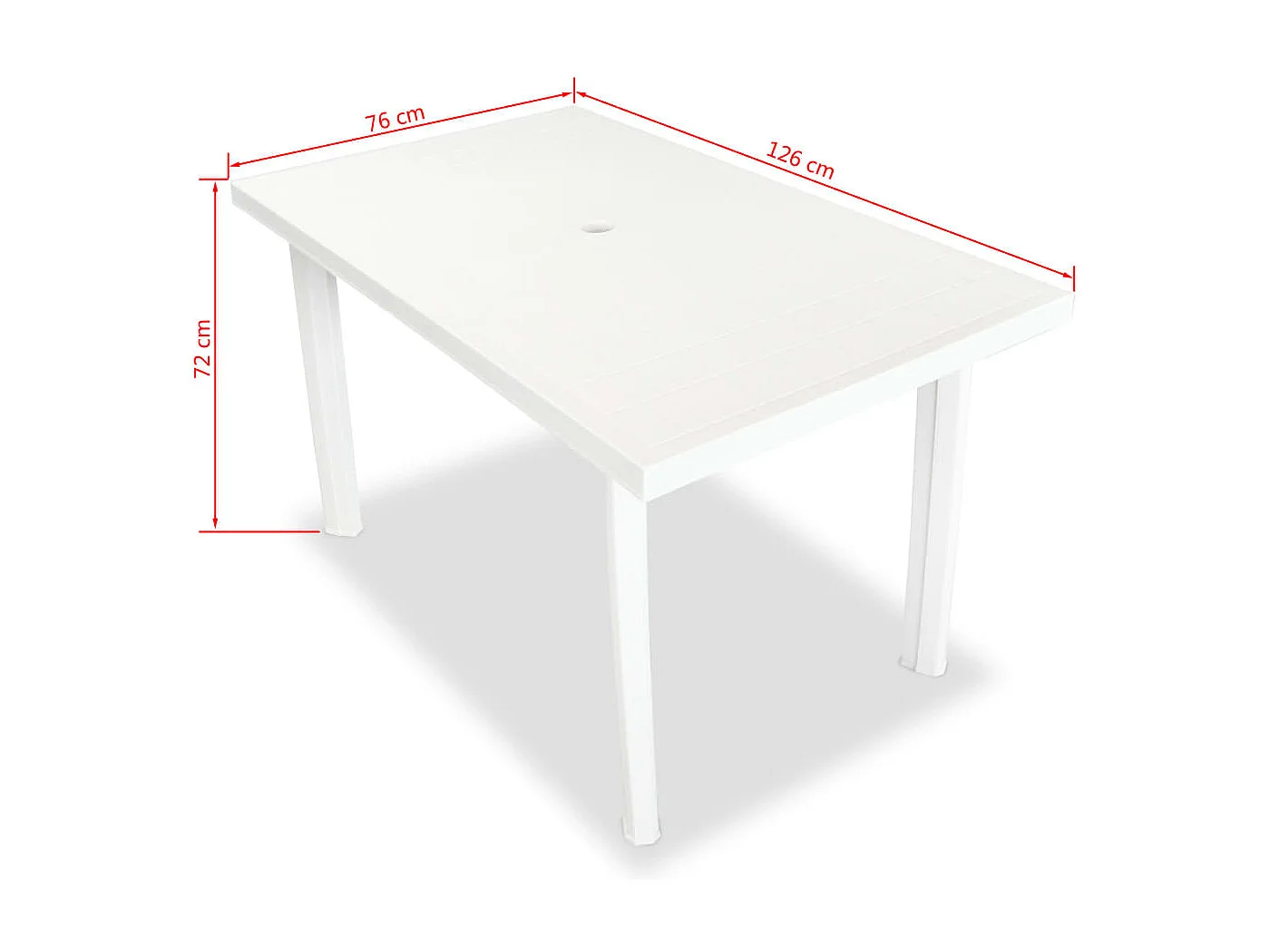 7-delige Tuinset kunststof wit