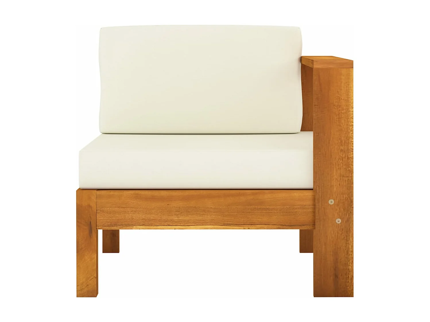 Conjunto de lounge de jardim com 6 peças e almofadas 100x60 cm madeira de acácia