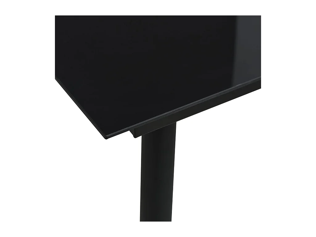 Ensemble à manger d'extérieur 5pcs Corde en coton et acier Noir