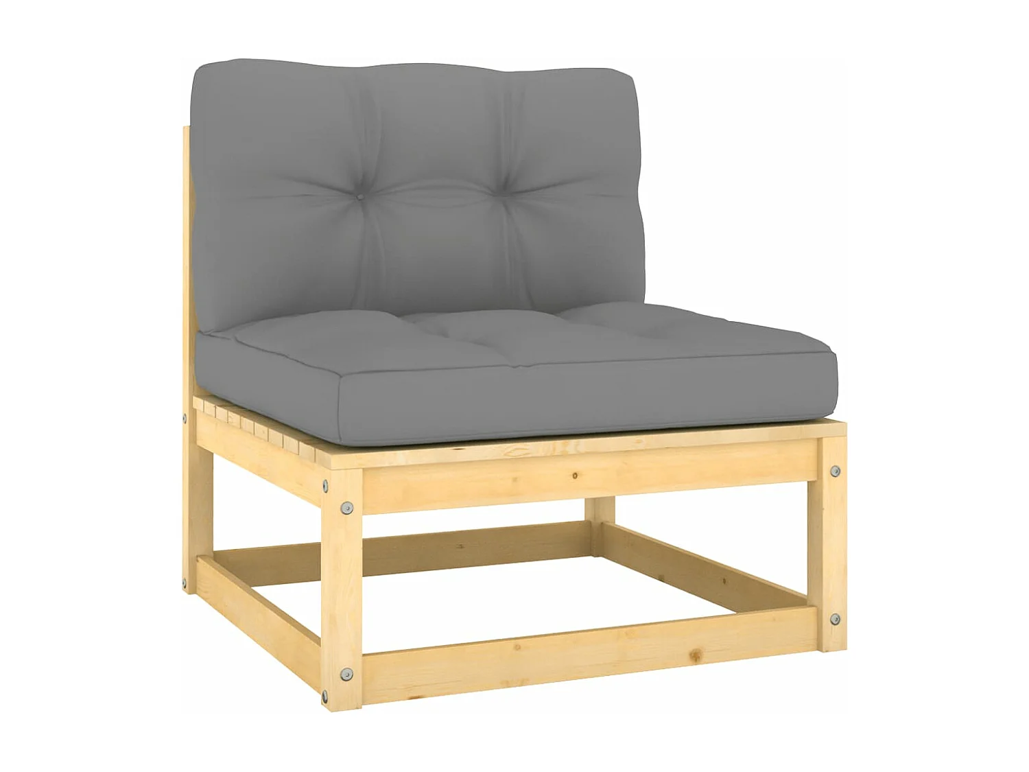 10 pcs conjunto lounge de jardim c/ almofadões pinho maciço