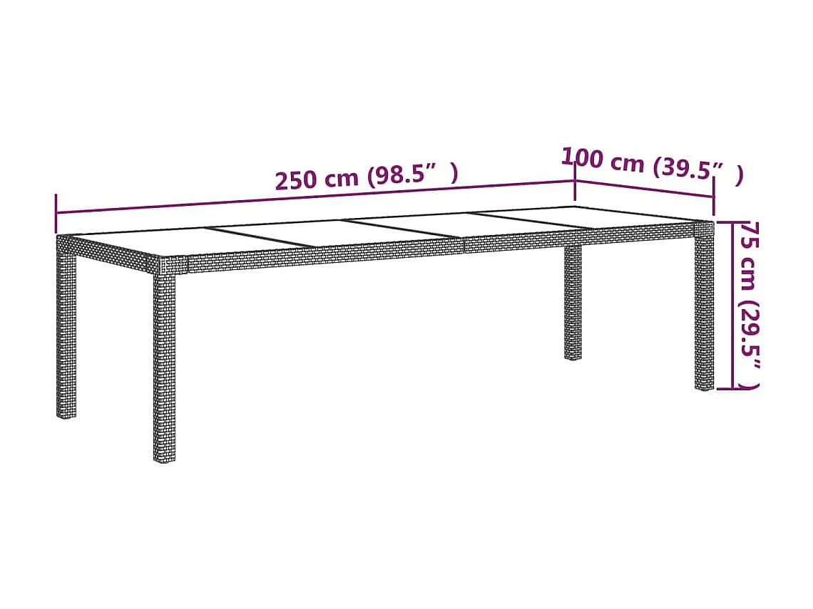 Set da Pranzo da Giardino 9 pz con Cuscini in Polyrattan Nero