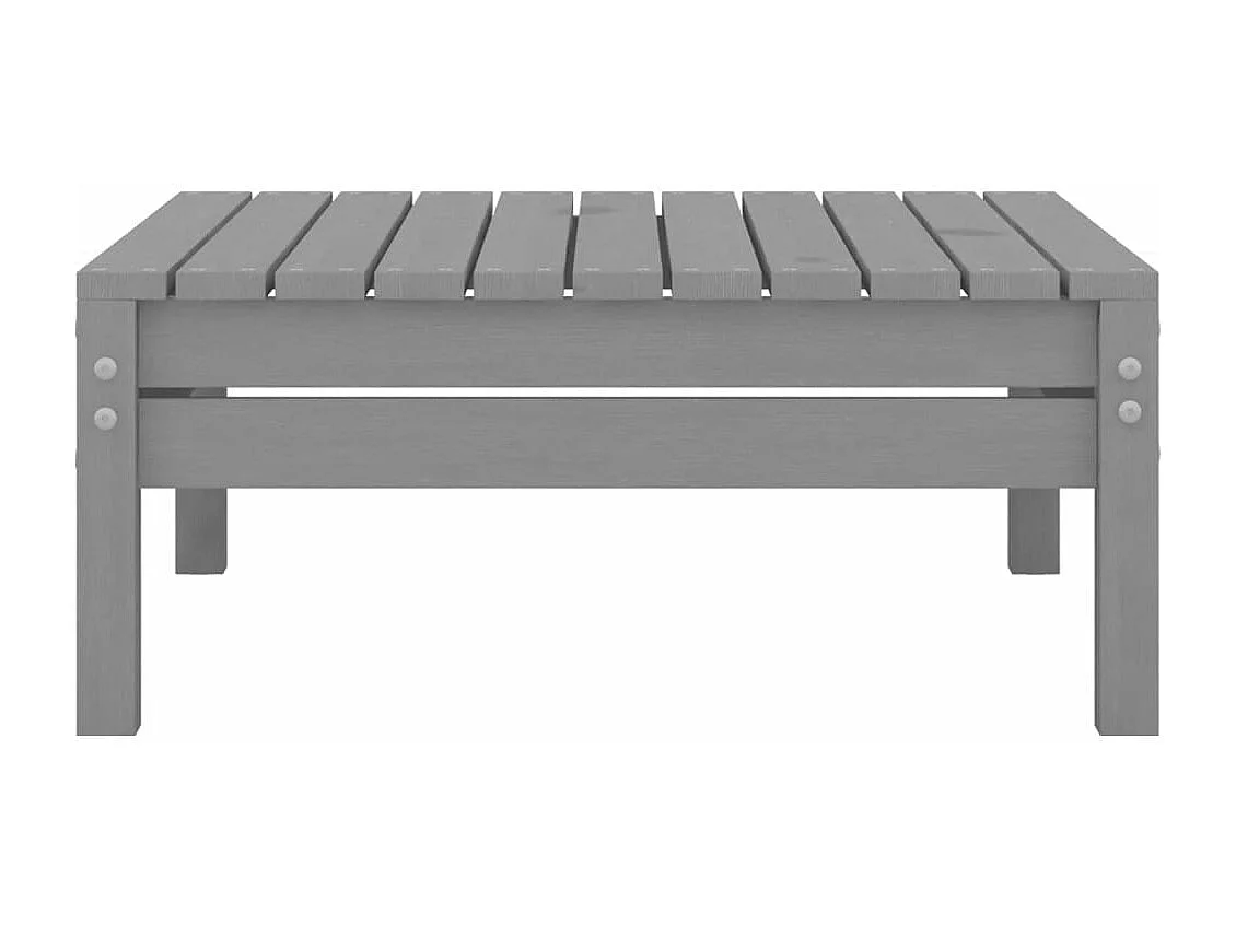 Salon de jardin 7 pcs Gris Bois de pin massif