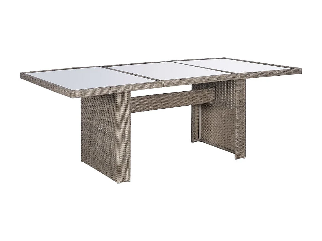 9-delige Tuinset poly rattan bruin