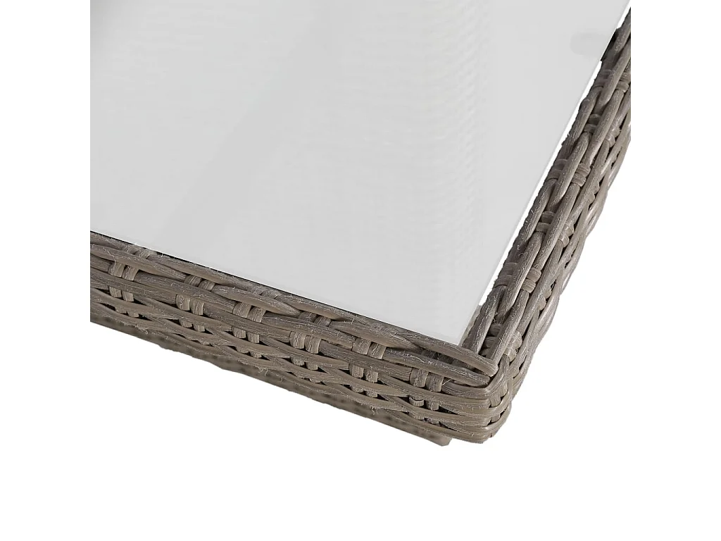 9-delige Tuinset poly rattan bruin