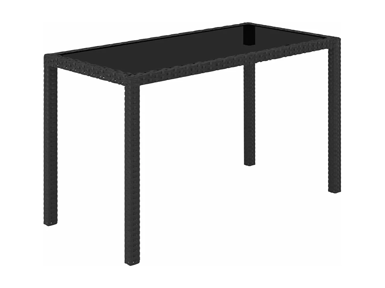 Ensemble à manger d'extérieur 5 pcs coussin Résine tressée Noir