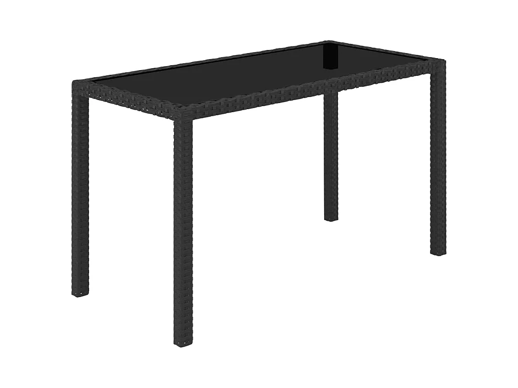 Set da Pranzo da Giardino 5 pz con Cuscini in Polyrattan Nero
