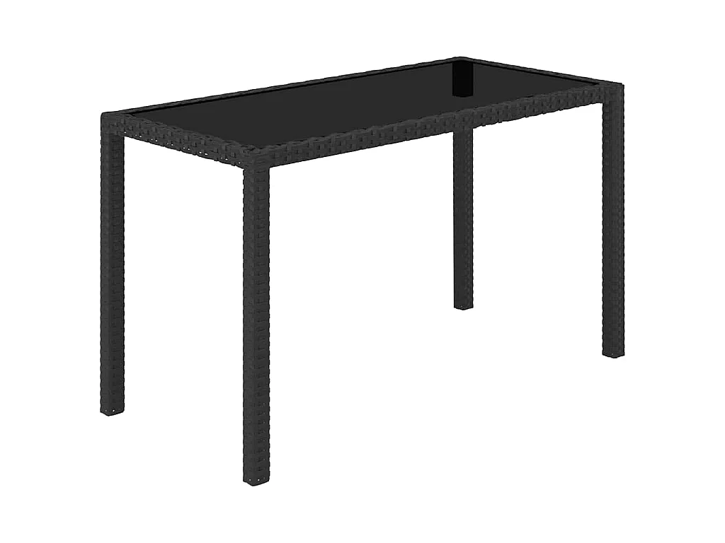 Ensemble à manger d'extérieur 5 pcs coussin Résine tressée Noir