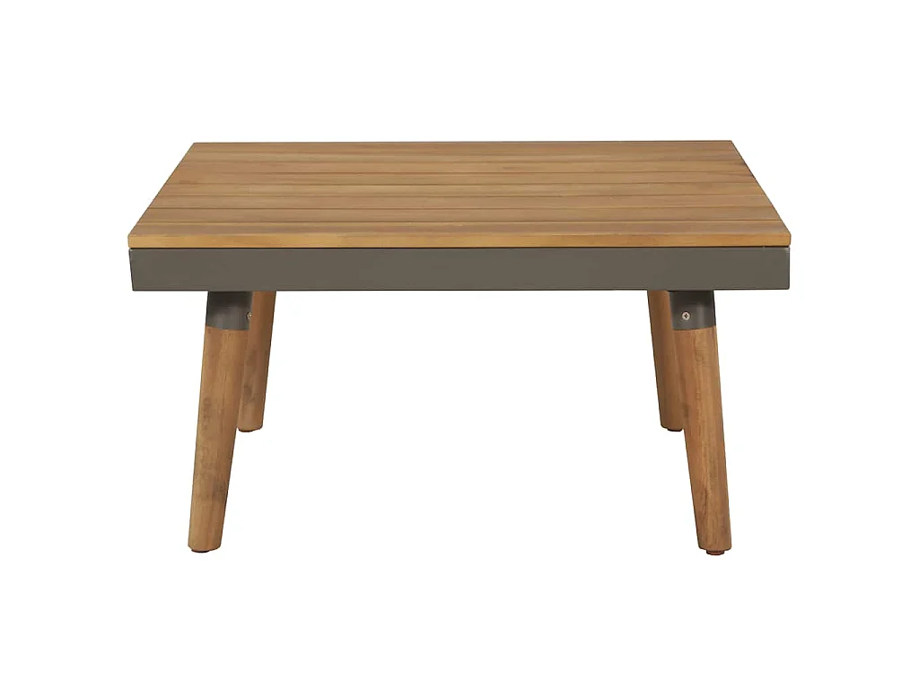 Salon de jardin 4pcs et coussins Bois d'acacia solide Marron