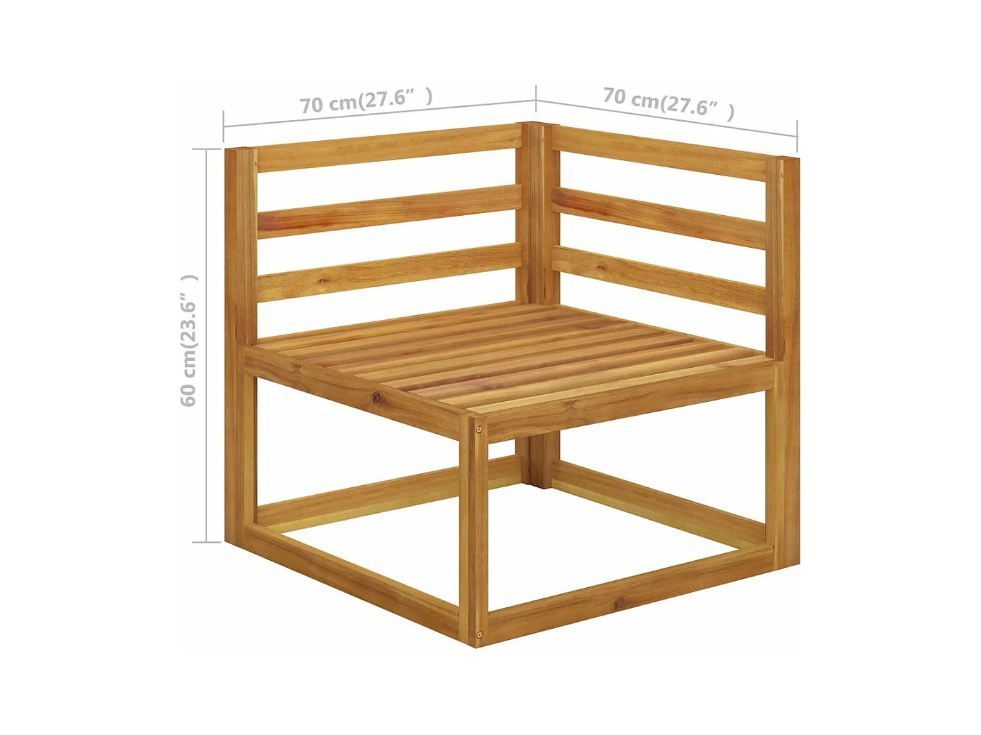 Salon de jardin 6 pcs avec coussin Crème Bois d'acacia solide