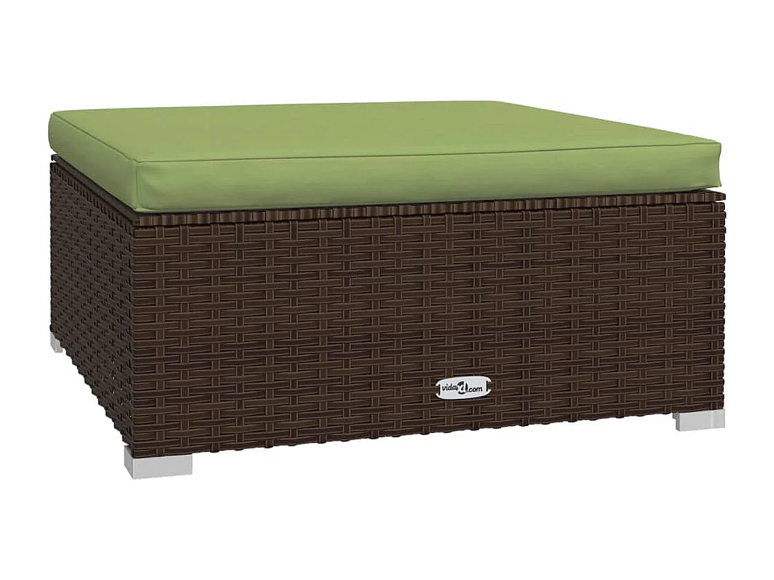 5-tlg. Garten-Lounge-Set mit Kissen Poly Rattan Braun