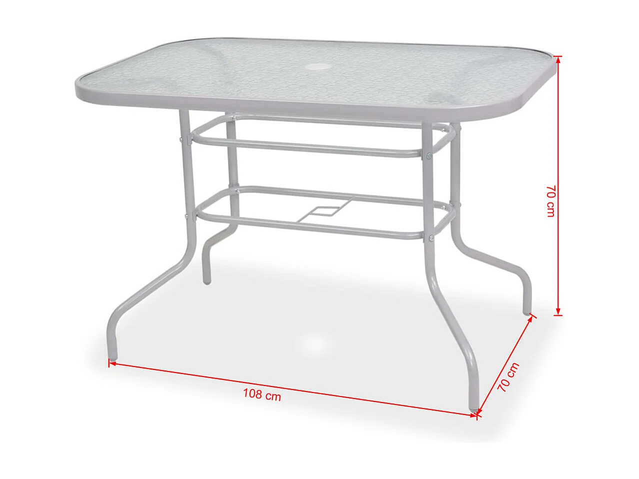 Ensemble à manger d'extérieur 8 pcs Acier et textilène Gris