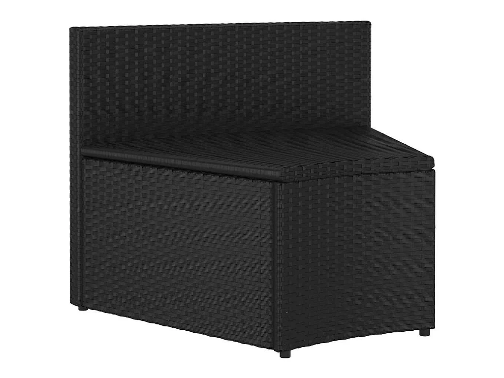 Set Divani da Giardino 4 pz con Cuscini in Polyrattan Nero