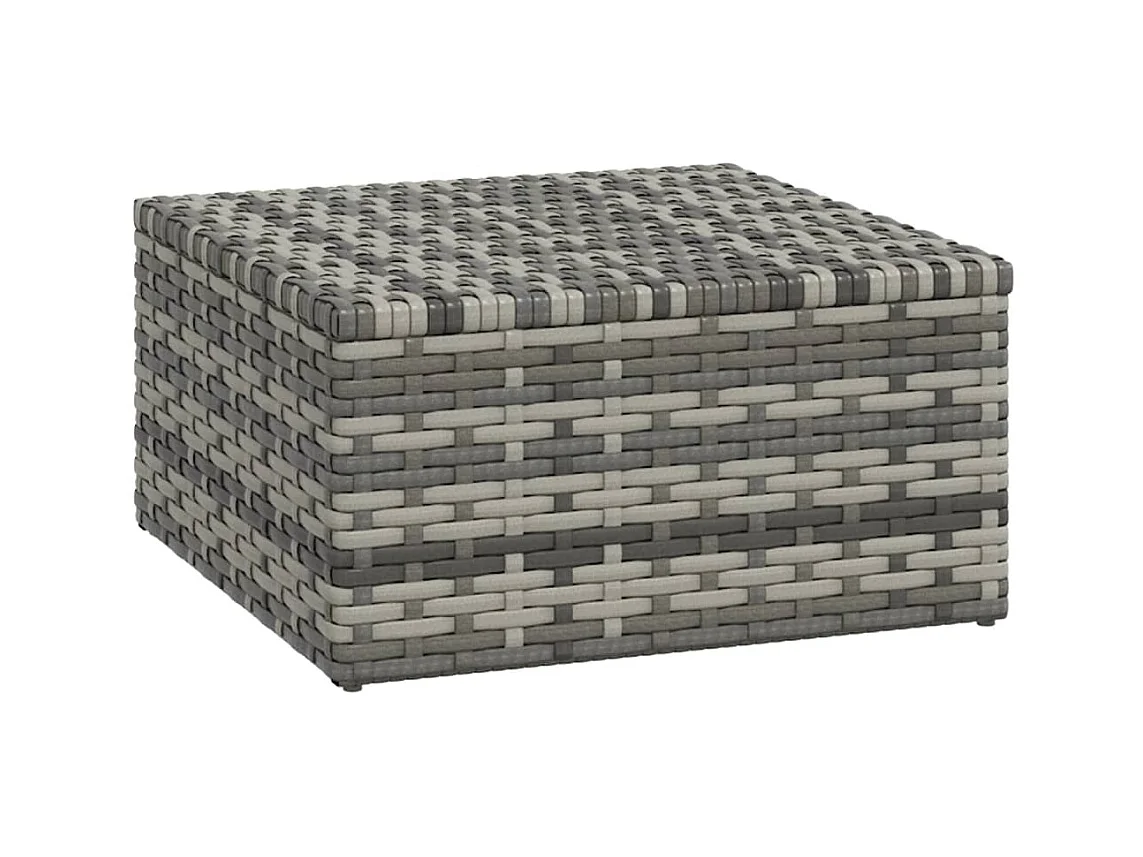 Salon de jardin 3 pcs avec coussins Gris Résine tressée