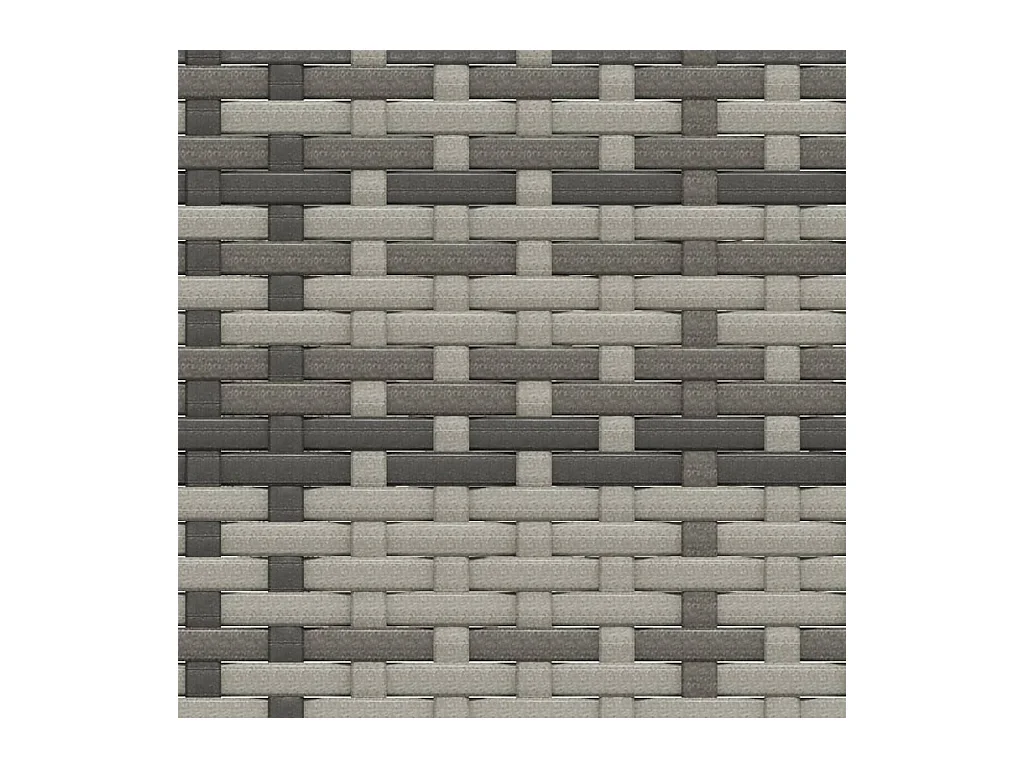 Salon de jardin 3 pcs avec coussins Gris Résine tressée