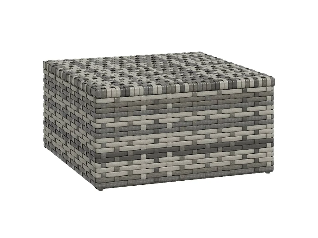 3-tlg. Garten-Lounge-Set mit Kissen Grau Poly Rattan