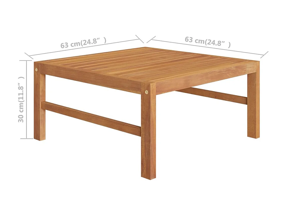 6-tlg. Garten-Lounge-Set mit Creme Kissen Massivholz Teak