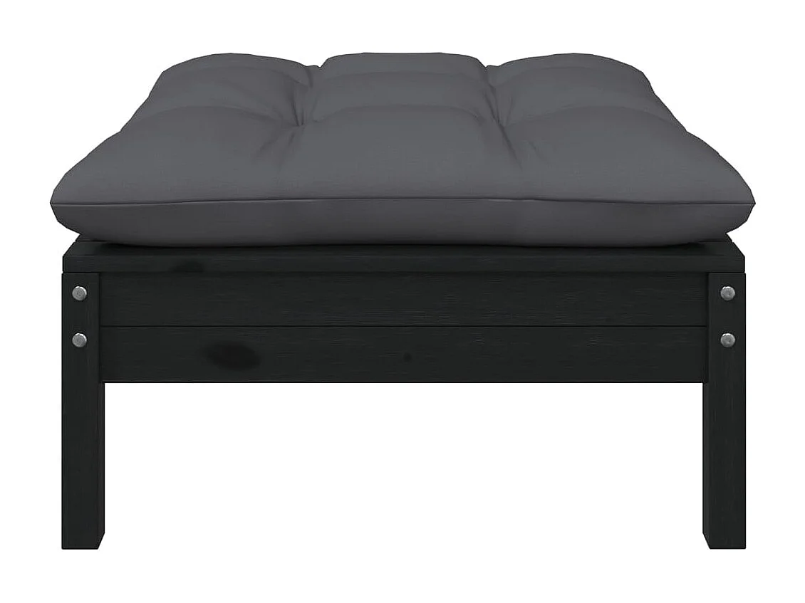 Salon de jardin 5 pcs avec coussins bois de pin massif