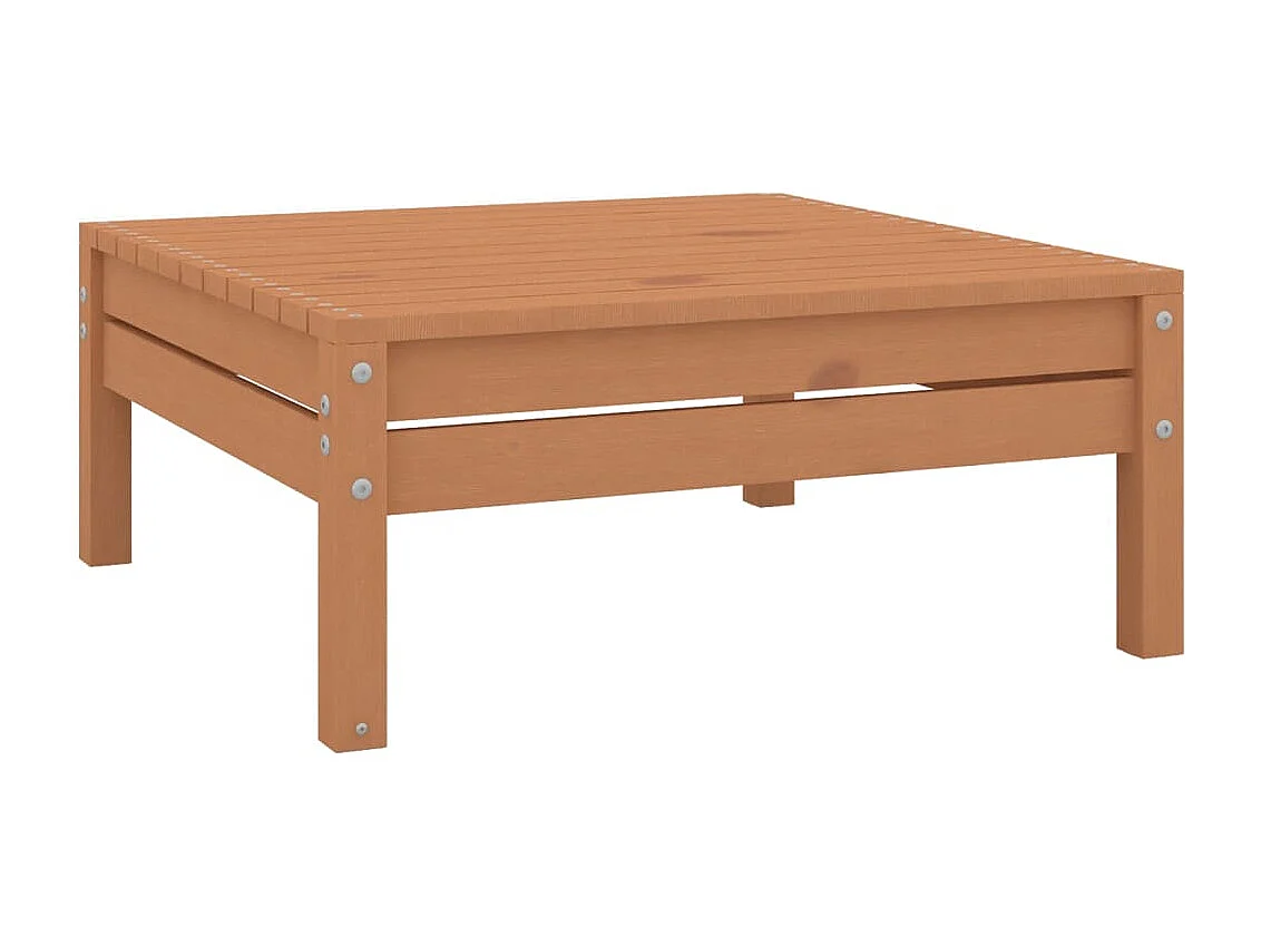 10-delige Loungeset massief grenenhout honingbruin