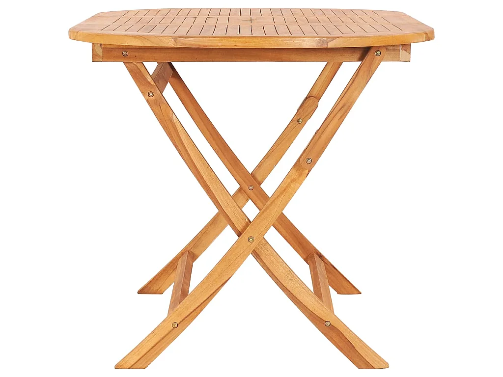 Set comedor de jardín plegable 7 piezas madera maciza de teca