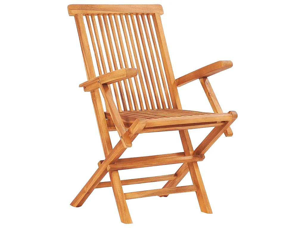 Set comedor de jardín plegable 7 piezas madera maciza de teca