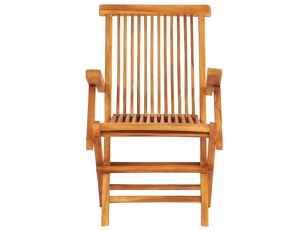 Set comedor de jardín plegable 7 piezas madera maciza de teca