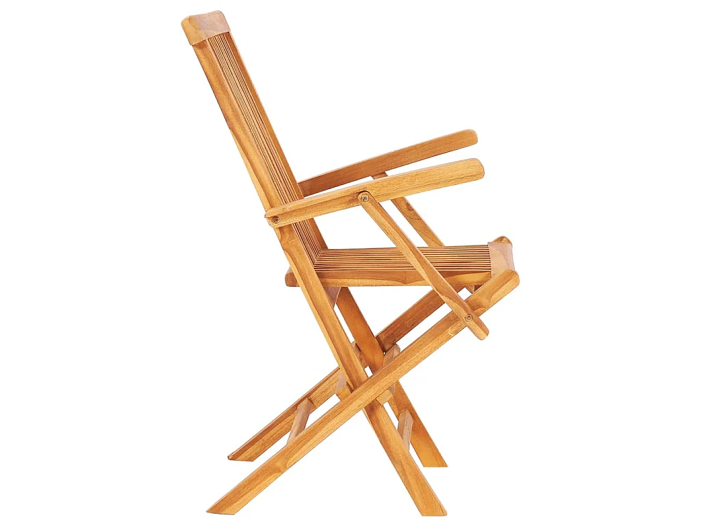 Set comedor de jardín plegable 7 piezas madera maciza de teca