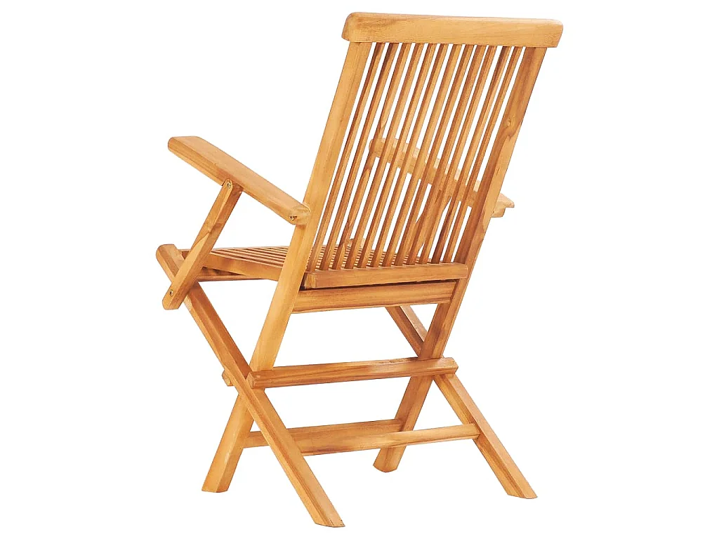 Set comedor de jardín plegable 7 piezas madera maciza de teca