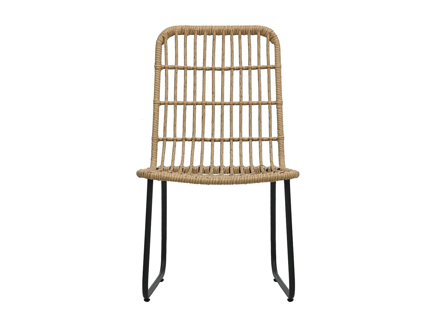 3-tlg. Bistro-Set Poly Rattan Eiche