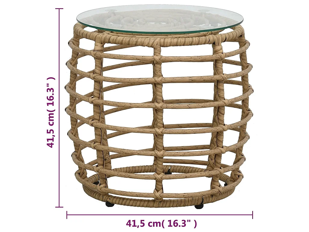 Ensemble de bistro 3 pcs Résine tressée Chêne