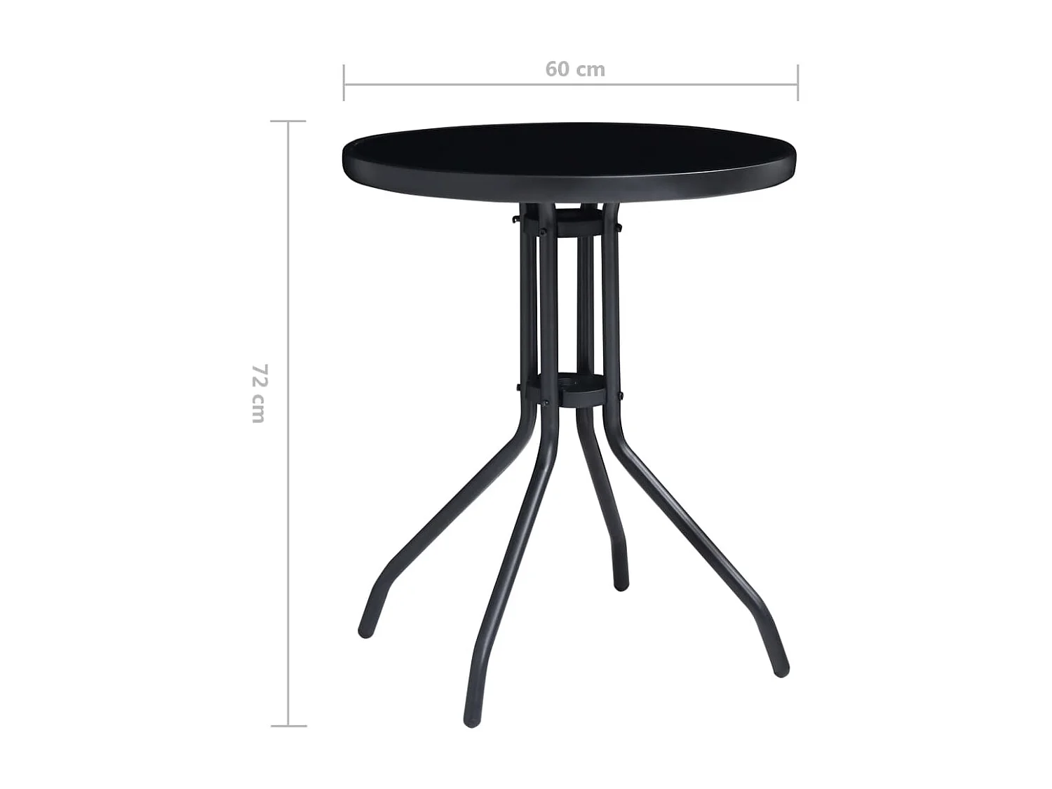 Ensemble de bistrot 3 pcs noir et anthracite