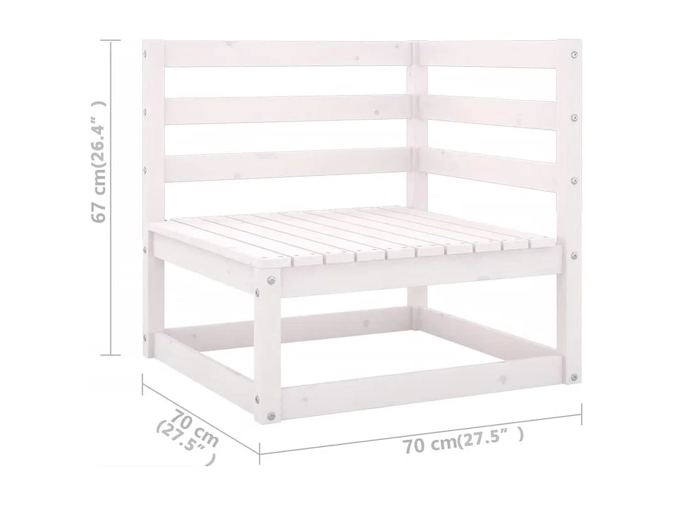 Salon de jardin 8 pcs avec coussins Bois de pin massif