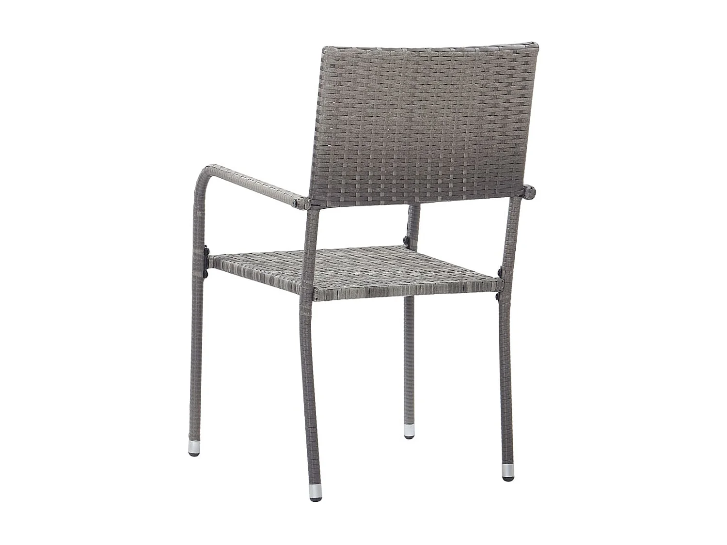 5-tlg. Garten-Essgruppe Poly Rattan Anthrazit