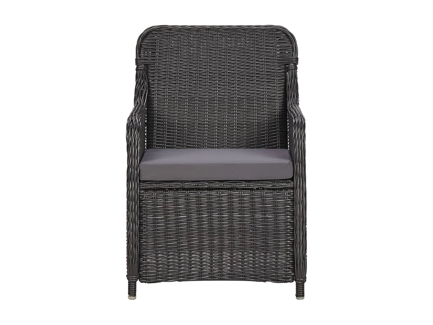 Ensemble à manger d'extérieur 9 pcs Résine tressée Noir