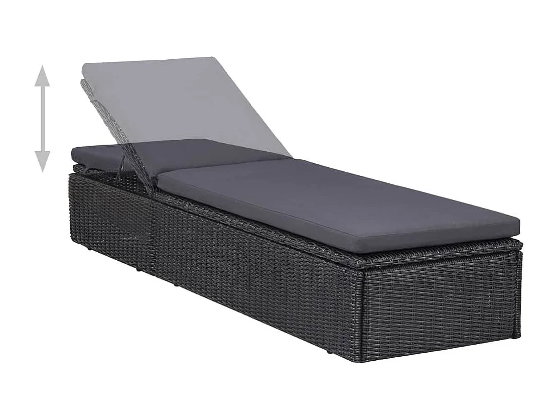 Ensemble à manger d'extérieur 9 pcs Résine tressée Noir