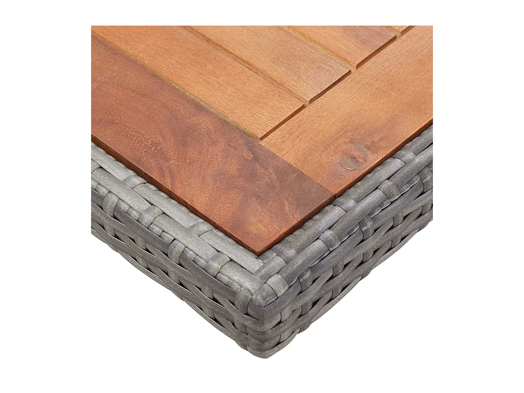 Mobilier à dîner extérieur 13pcs coussins Poly rotin Anthracite