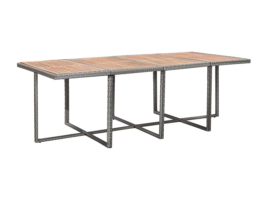 13-tlg. Garten-Essgruppe mit Kissen Poly Rattan Anthrazit