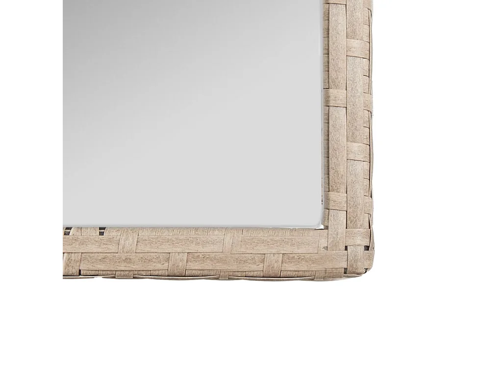 4-tlg. Garten-Lounge-Set mit Auflage Poly Rattan Beige