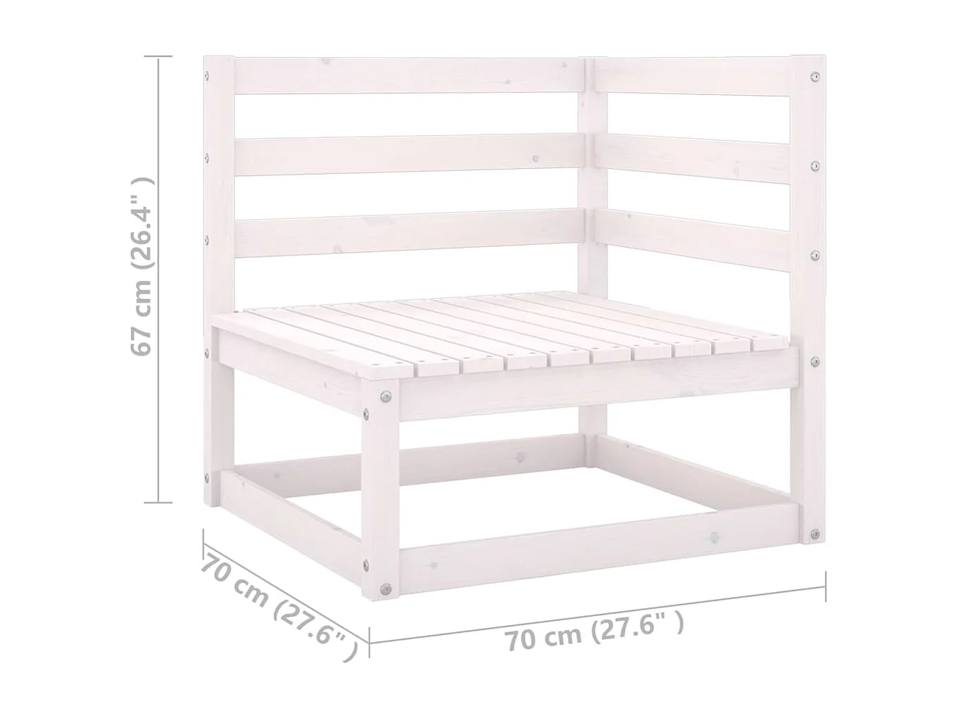 Salon de jardin 8 pcs avec coussins Bois de pin massif