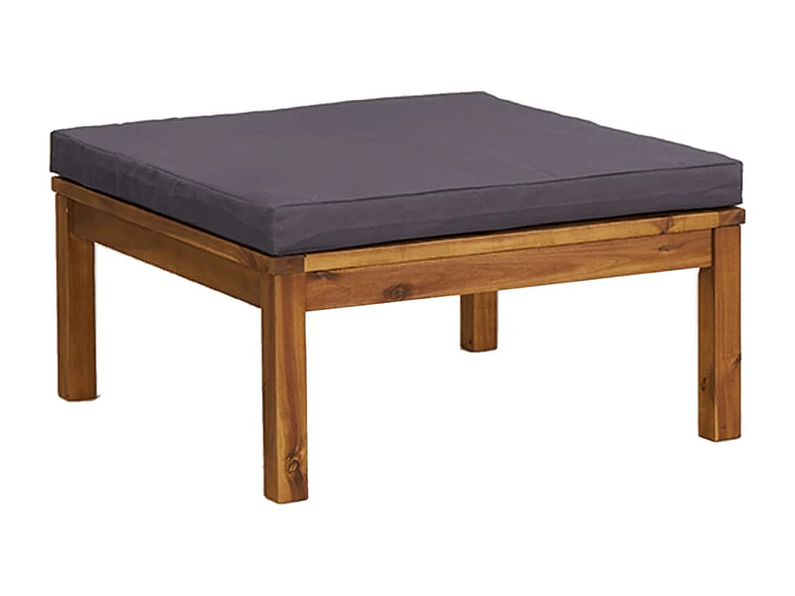 11-tlg. Garten-Lounge-Set mit Auflage Massivholz Akazie