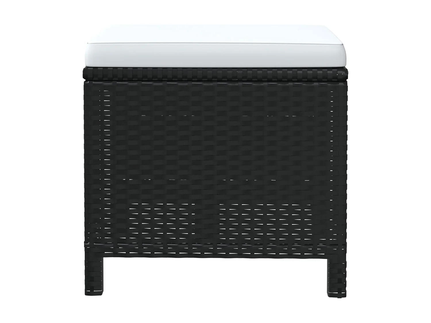 Ensemble à manger de jardin coussins 19 pcs Résine tressée Noir