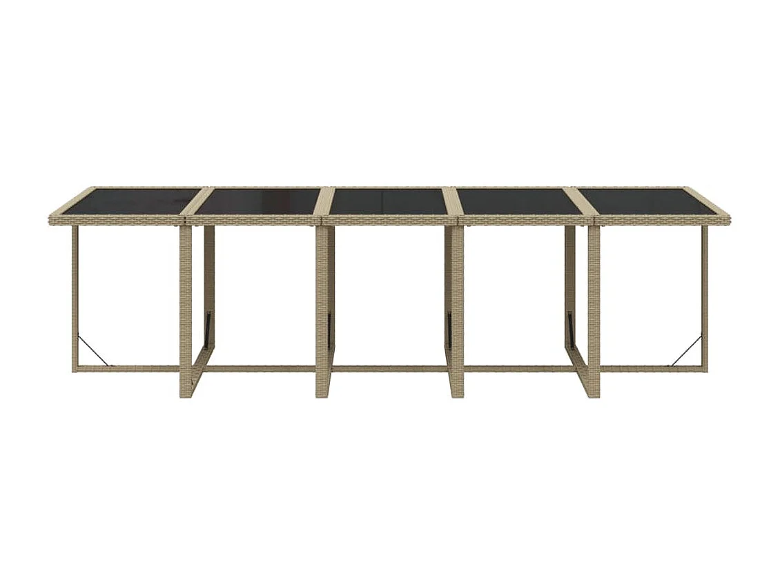 11-delige Tuinset met kussens poly rattan beige