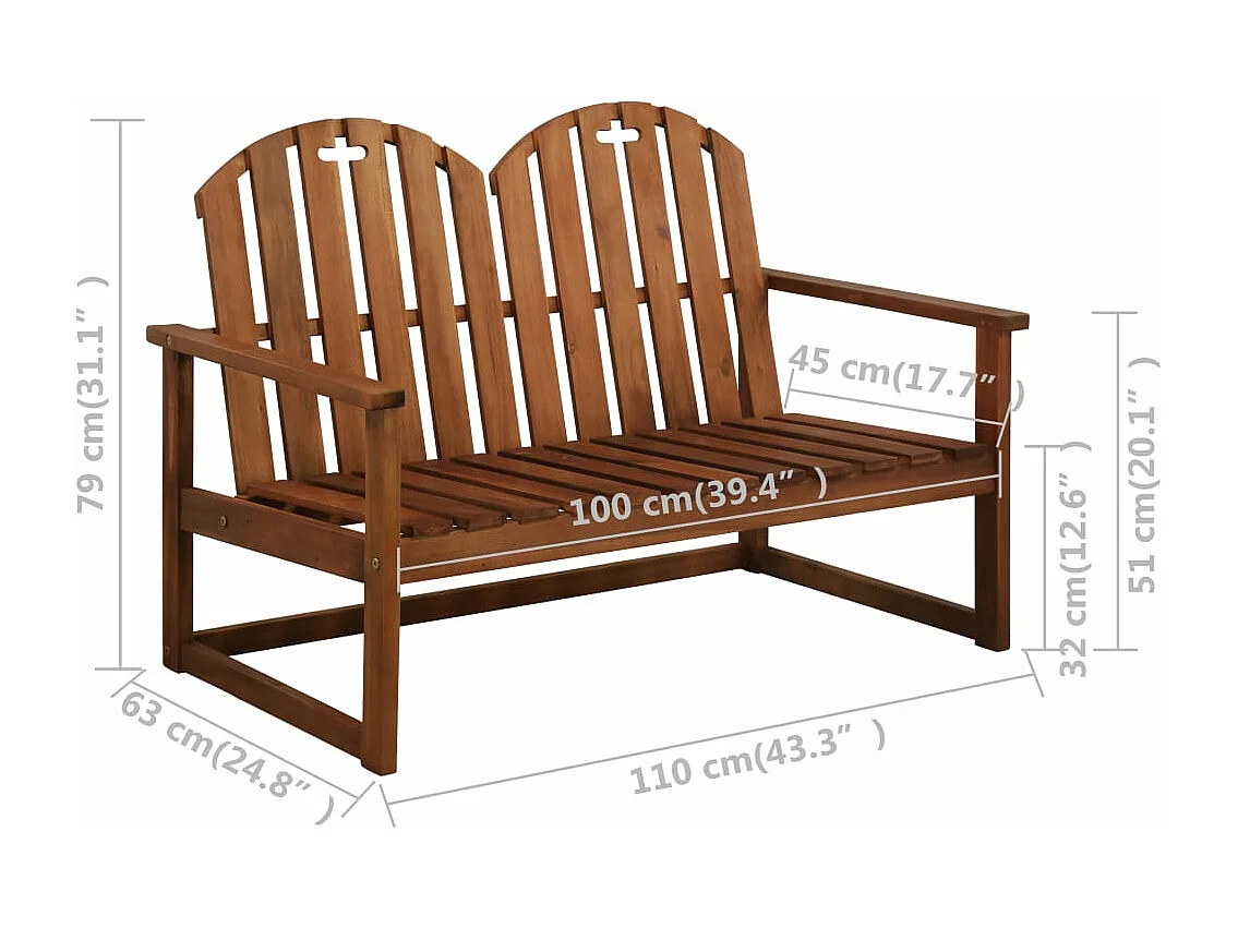 4-tlg. Garten-Lounge-Set Massivholz Akazie